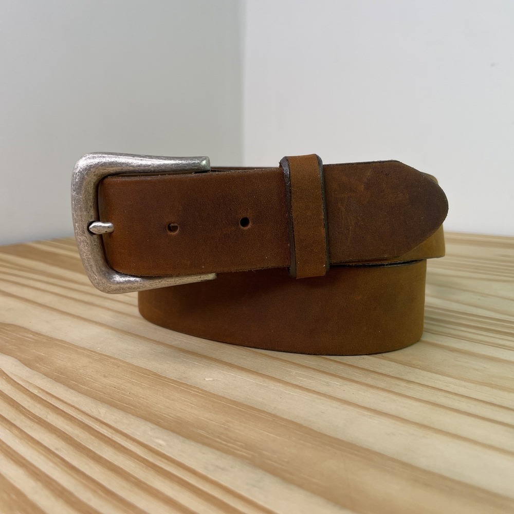 Honest By Brighton Belt Mens Size 40 Brown Suede Leather USA Handcrafted 64609